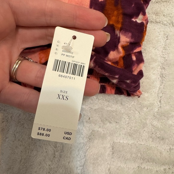 Anthropologie Ruched Ruffle Halter Top in Purple Multi - Picture 4 of 6